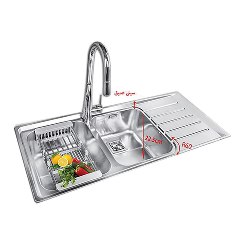 سینک ظرفشویی اخوان توکار کد 510S